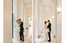 editorial wedding couple portrait with natural light