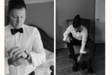 Intimate getting ready moments at a private residence in Bay View, photographed with a calm, observational wedding photography style