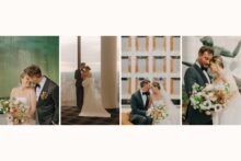 Editorial and romantic wedding couple portrait