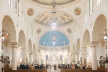 catholic wedding ceremony at Saint Hyacinth Church in Detroit