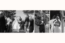 Outdoor wedding ceremony at a private Bay View residence photographed in a fine art documentary style