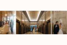 classic wedding portrait at the fisher building