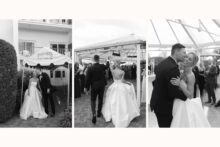 bride and groom enter their Perry Hotel Wedding