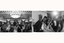 Guest celebrating by dancing at a wedding reception.